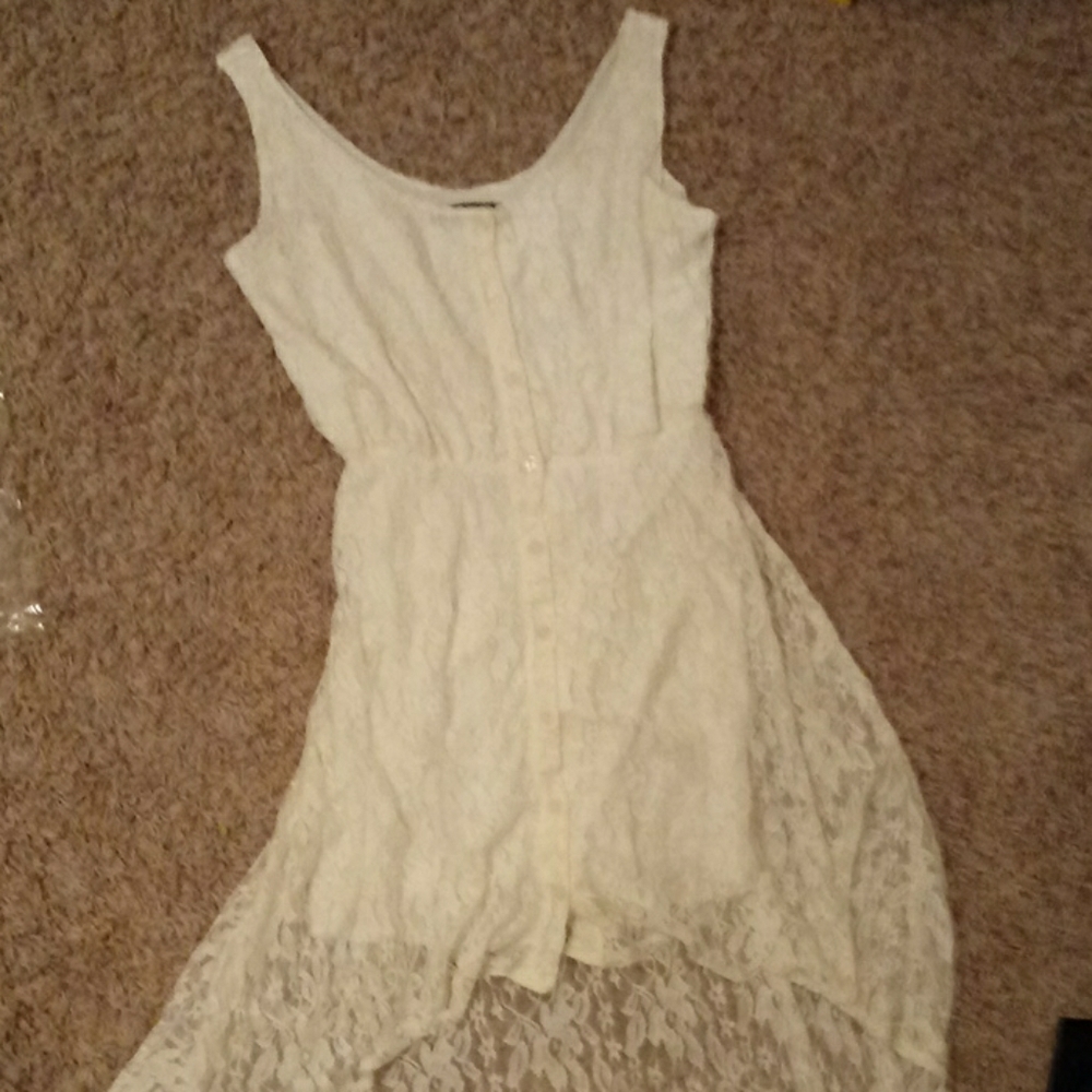 Heartsoul high low white lace dress